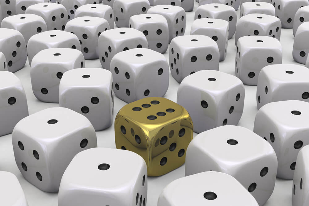 shutterstock_202500394-1 group of dice with one different color