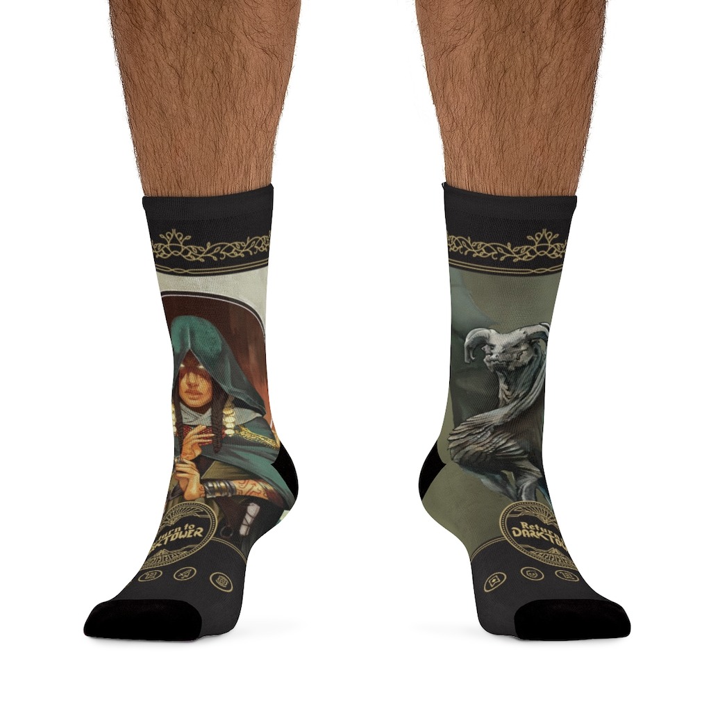 Return to Dark Tower socks - Orphaned Scion vs Dragon