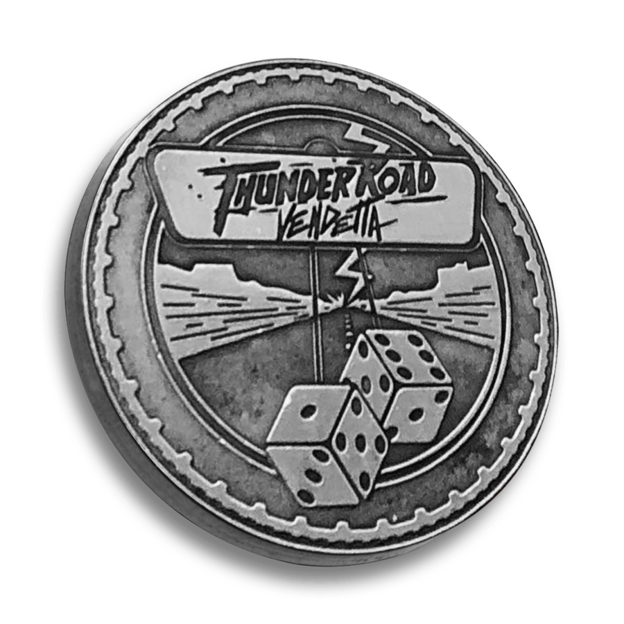 Thunder Road: Vendetta First Player Lucky Metal Coin
